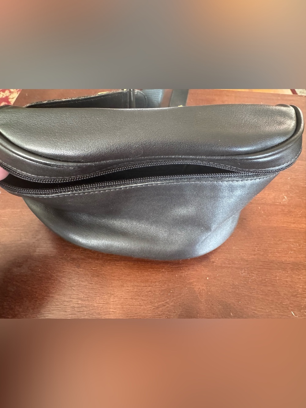 Vintage Coach Canteen Waist Fanny Pack Black Leather Bag